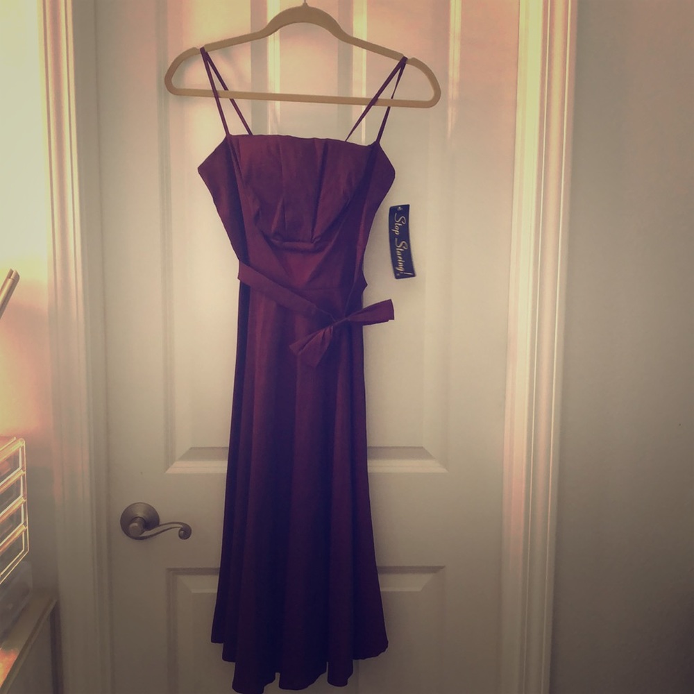 Stop staring dark red dress size small